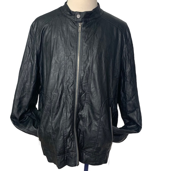 Guess Men’s faux-leather jacket XXL Black - Picture 4 of 14